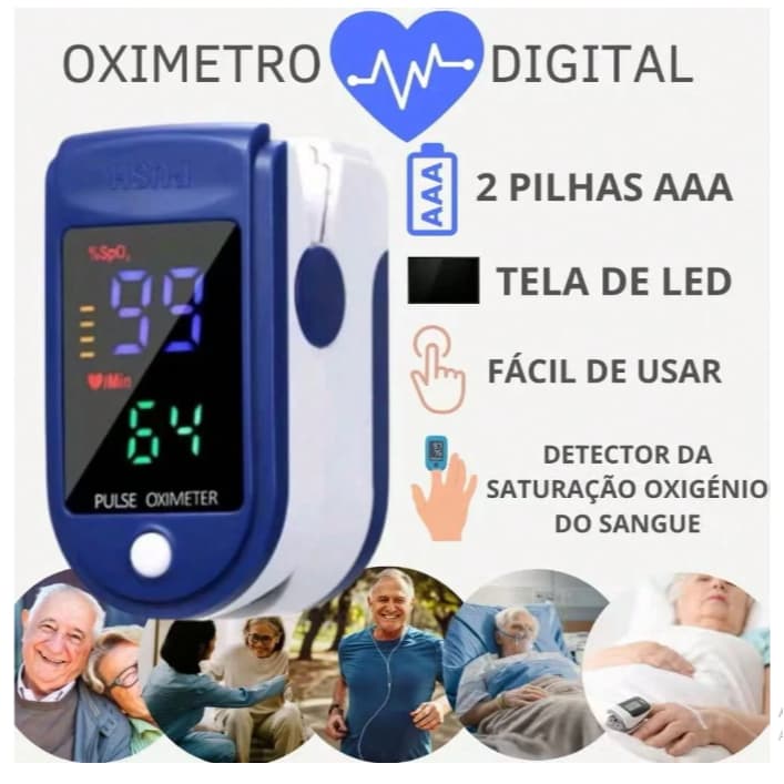 Oxímetro Digital De Dedo Medidor De Saturação Portátil