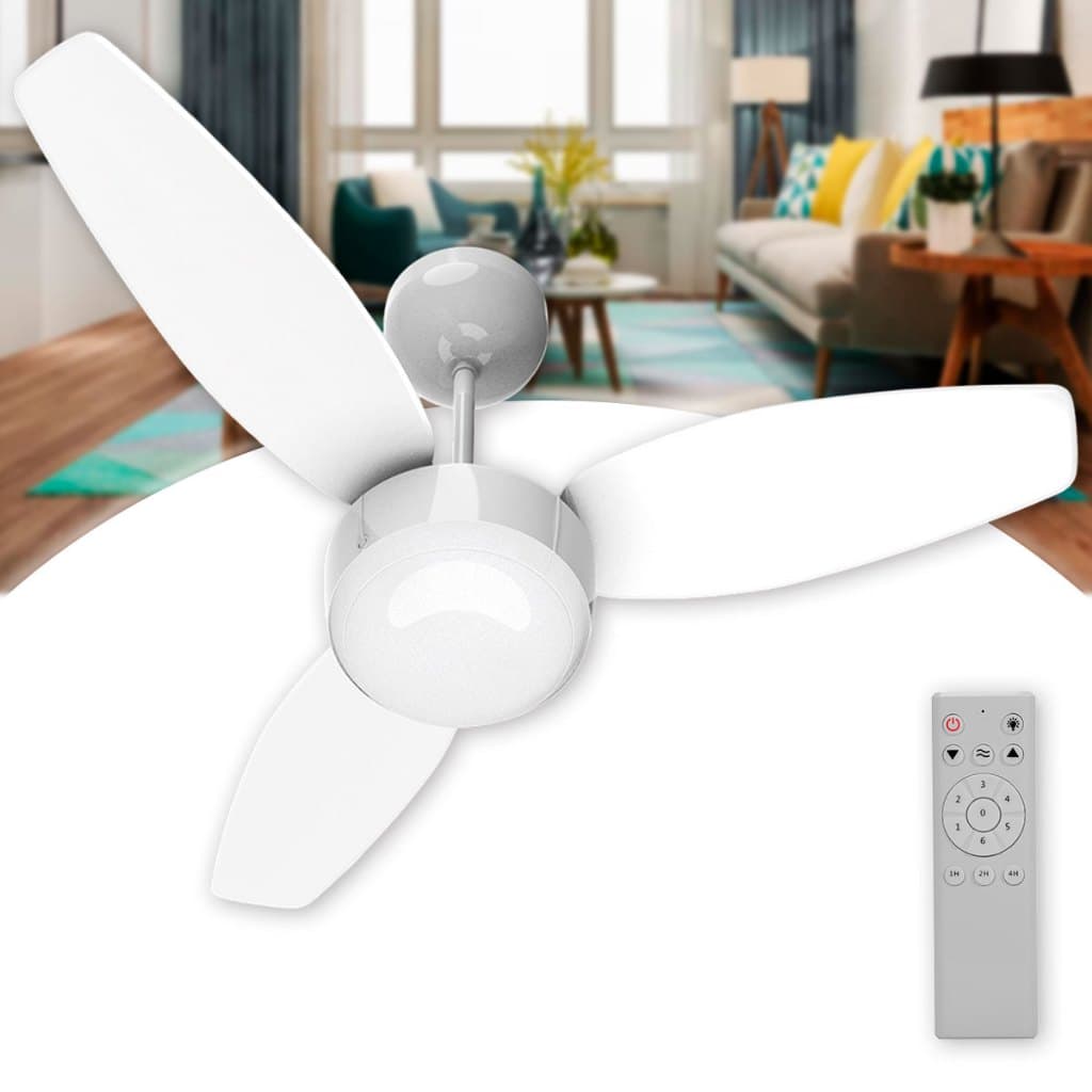 Ventilador de Teto Ciclo Inverter com Controle Remoto 3 Pás Branco Bivolt Ventisol