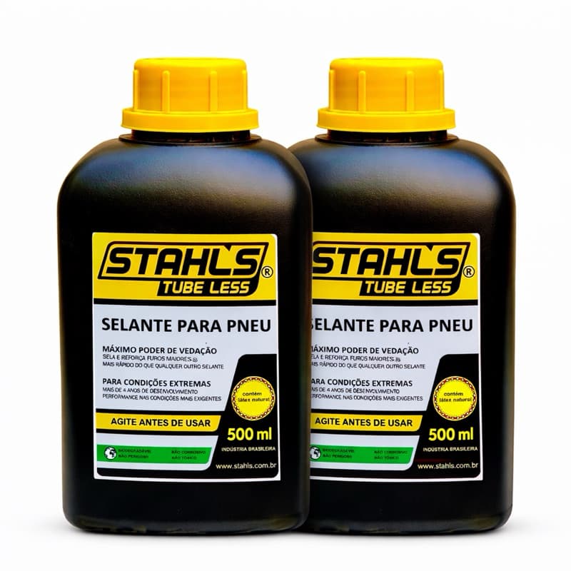 Selante Tubeless Bike Stahls 500ml Kit Com 2unidades Anti Furo Mtb Speed Gravel Alta Vedação