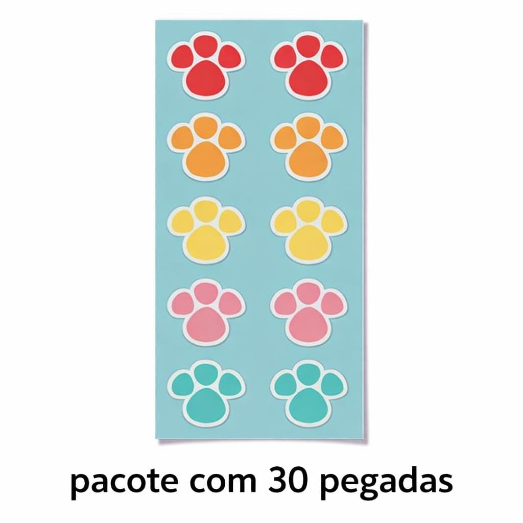 Adesivos Decorativos de Páscoa Patinha – Pacote com 30 Pegadas