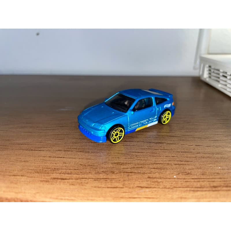 Carrinho Miniatura Honda CRX Azul Fosco Hot Wheels JDM - Loose (Fora do Blister)