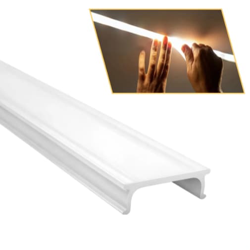 1m Lente Difusora Flexível Leitoso Silicone Para Fita Led Lente Difusora Flexível