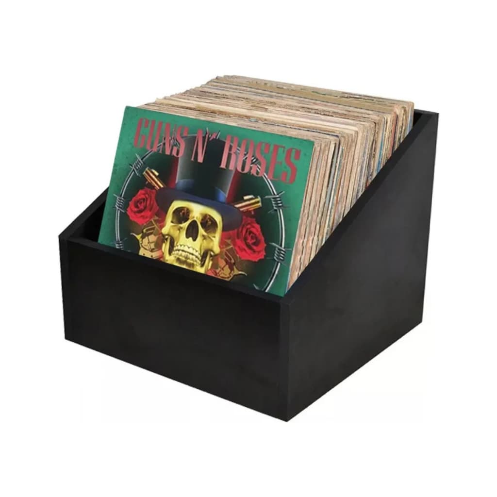 Nicho Organizador Caixa Porta Discos Lp Vinil Slim Preto