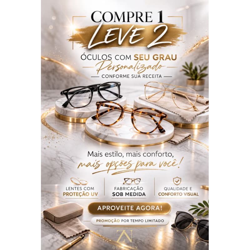 Promoção Óculos 2 por 1 – Antirreflexo + Filtro Azul