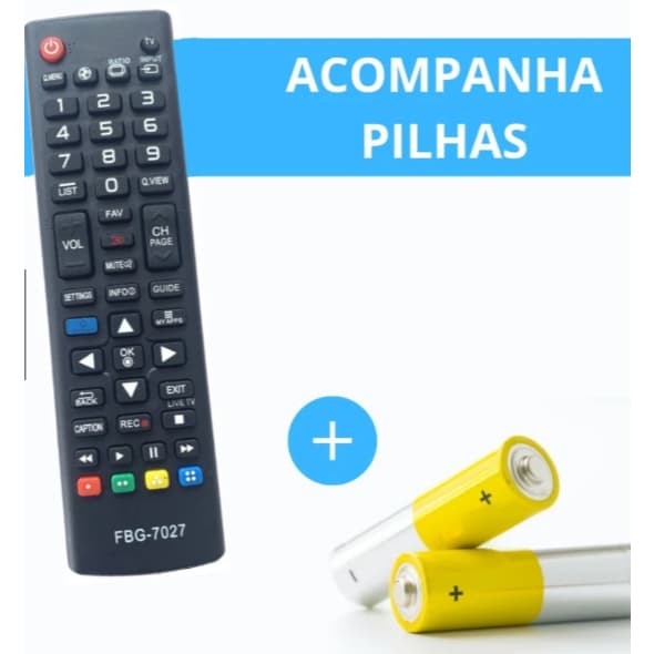 Controle Remoto TV Compatível SMART LG - FBG 7027