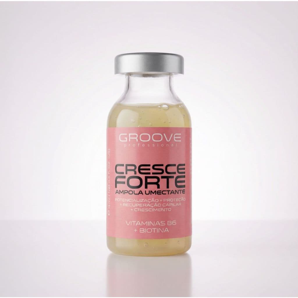 Ampola umectante para crescimento recuperação capilar Groove Cresce Forte Com vitaminas B6 e Biotina