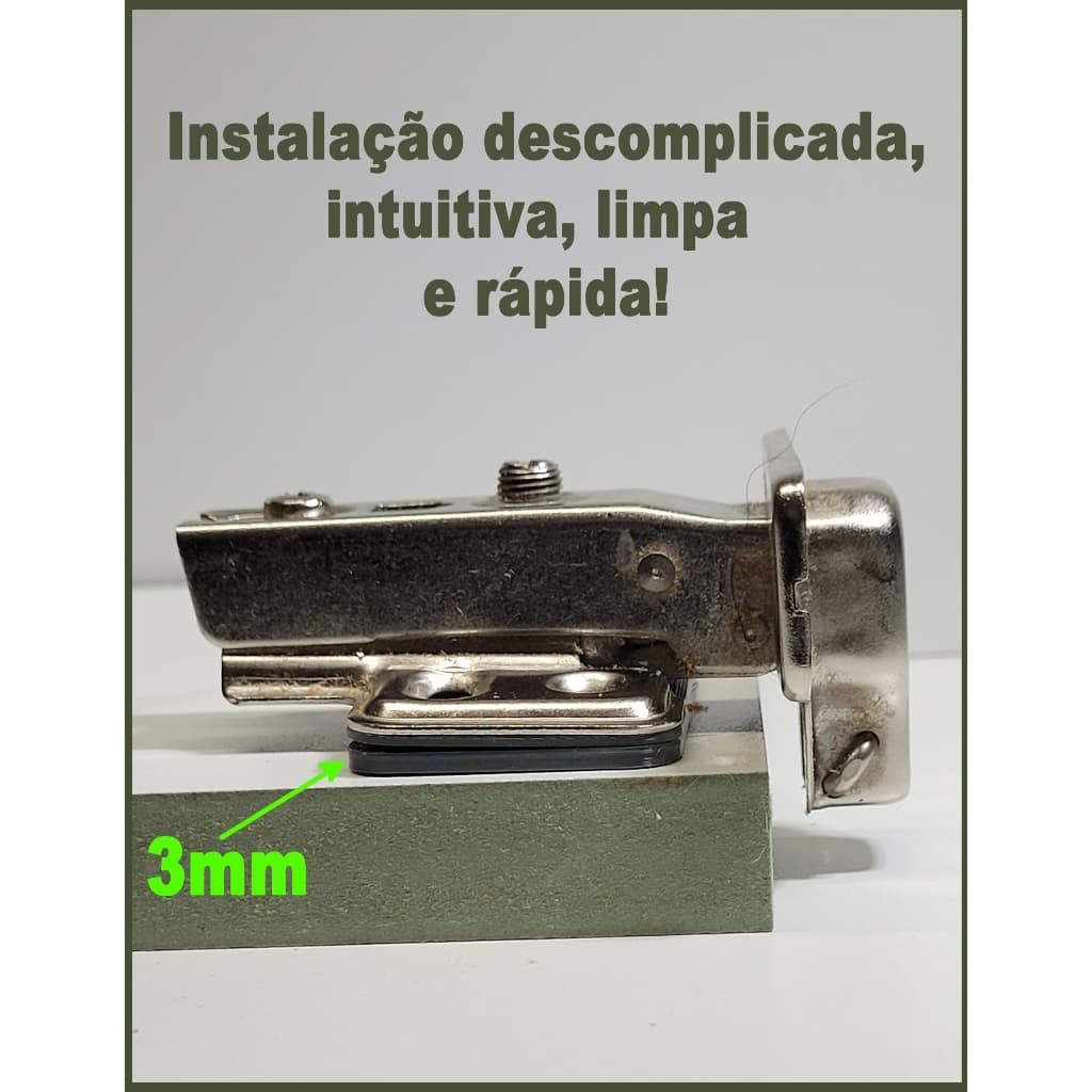 Espaçador para Dobradiça 1mm 2mm e 3mm Ajuste fino Marceneiro Profissional