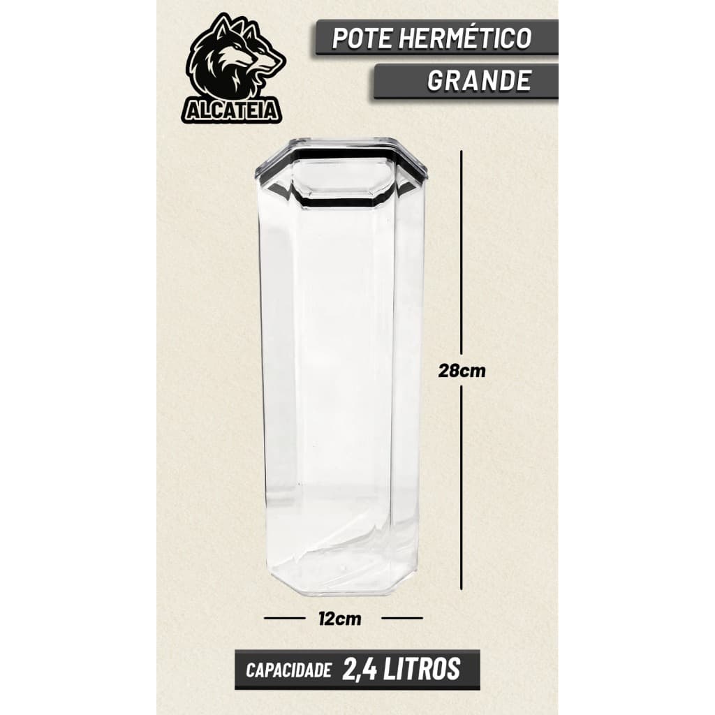 Kit 2 Potes Grandes Hermeticos Modelo Sextavado- Envio Imediato