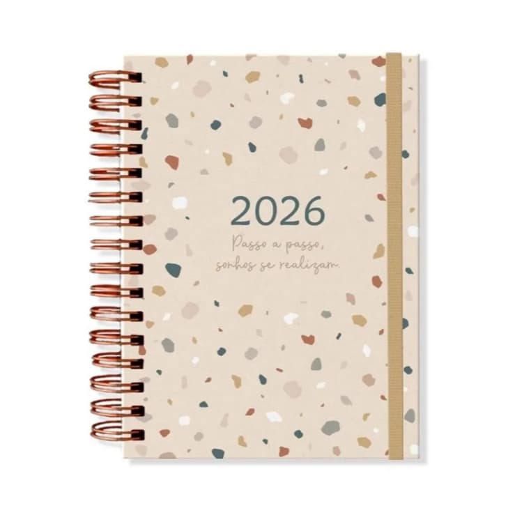 Agenda 2026 Terrazzo Cartões Gigantes – Organização com Estilo Moderno