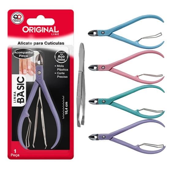 3 Alicates de unhas e Removedor de Cutículas- Cortador de Unhas Profissional - Super Promoção - KIT Manucure.