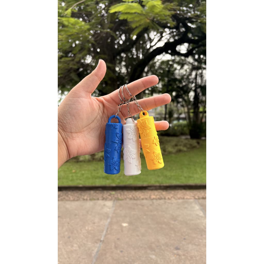 💄 Chaveiro Porta Lip Balm Floral - Praticidade e Estilo em 3D ✨