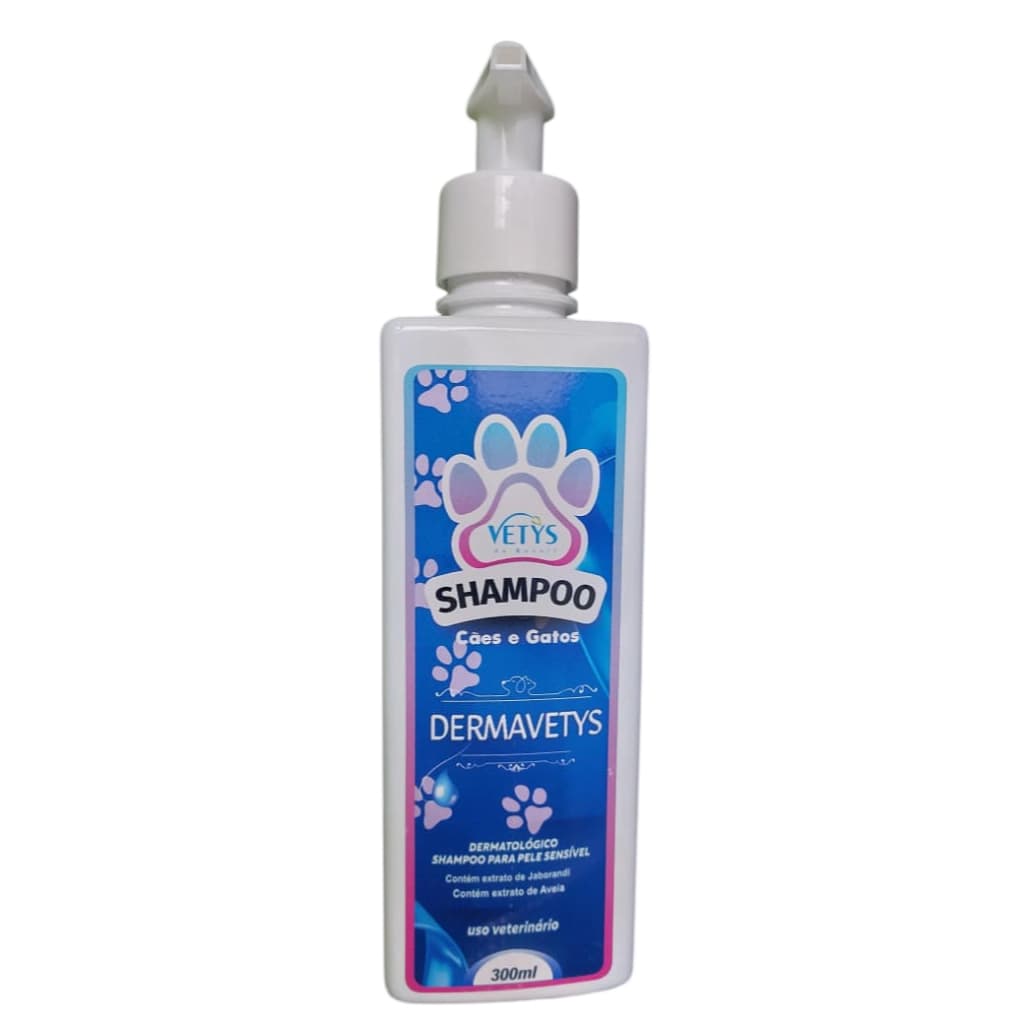 Shampoo Dermatológico  DermaVetys 300ml Cães e Gatos Banho e Tosa