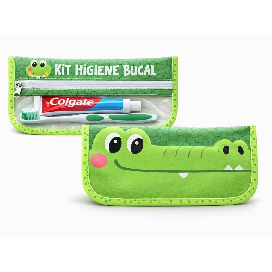 Necessaire Higiene Bucal com visor impemeável em diversos temas.