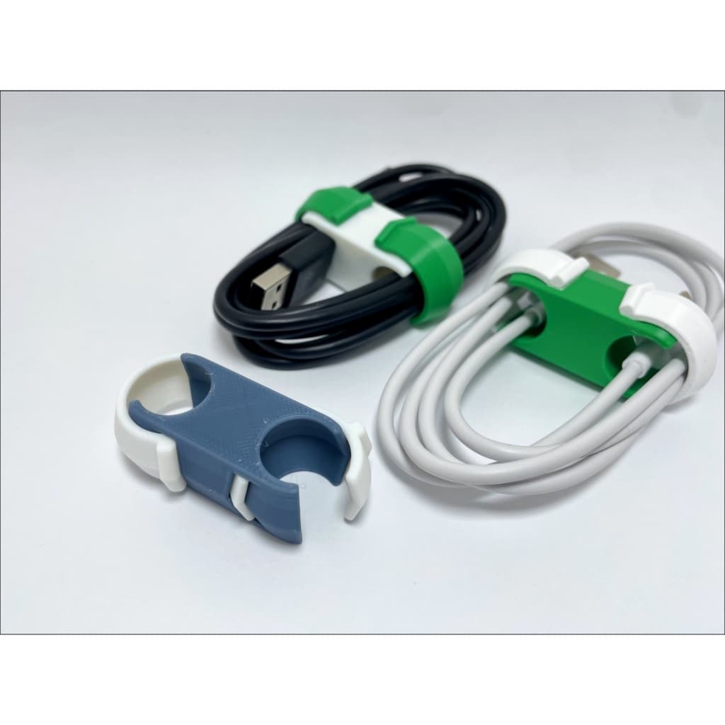 Organizador de Cabos USB e Carregador | Prendedor de Fio | Porta Cabo 3D Reutilizável