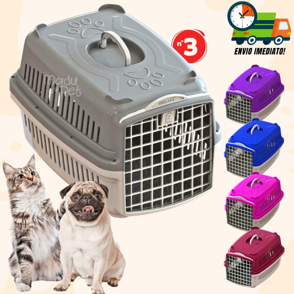 Caixa De Transporte Para Pets Cachorros e Gatos N03 MMA PET Promoção - Envio Imediato