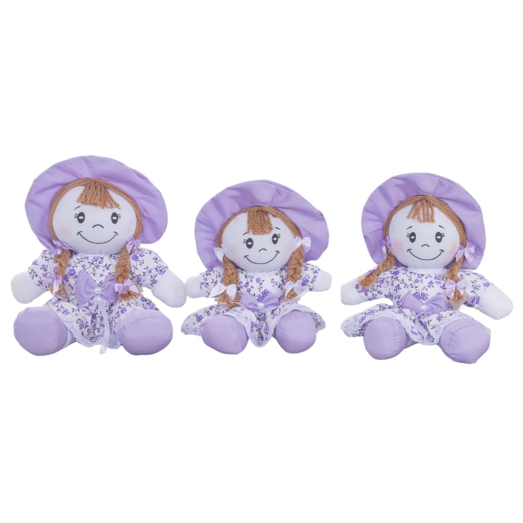 Trio Boneca De Pano Menina Decorativa Para Nicho 3 Peças