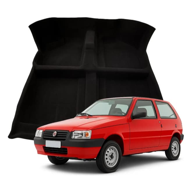 Carpete Moldado Fiat Uno Fire de 2000 a 2013 Cor preto Automóveis