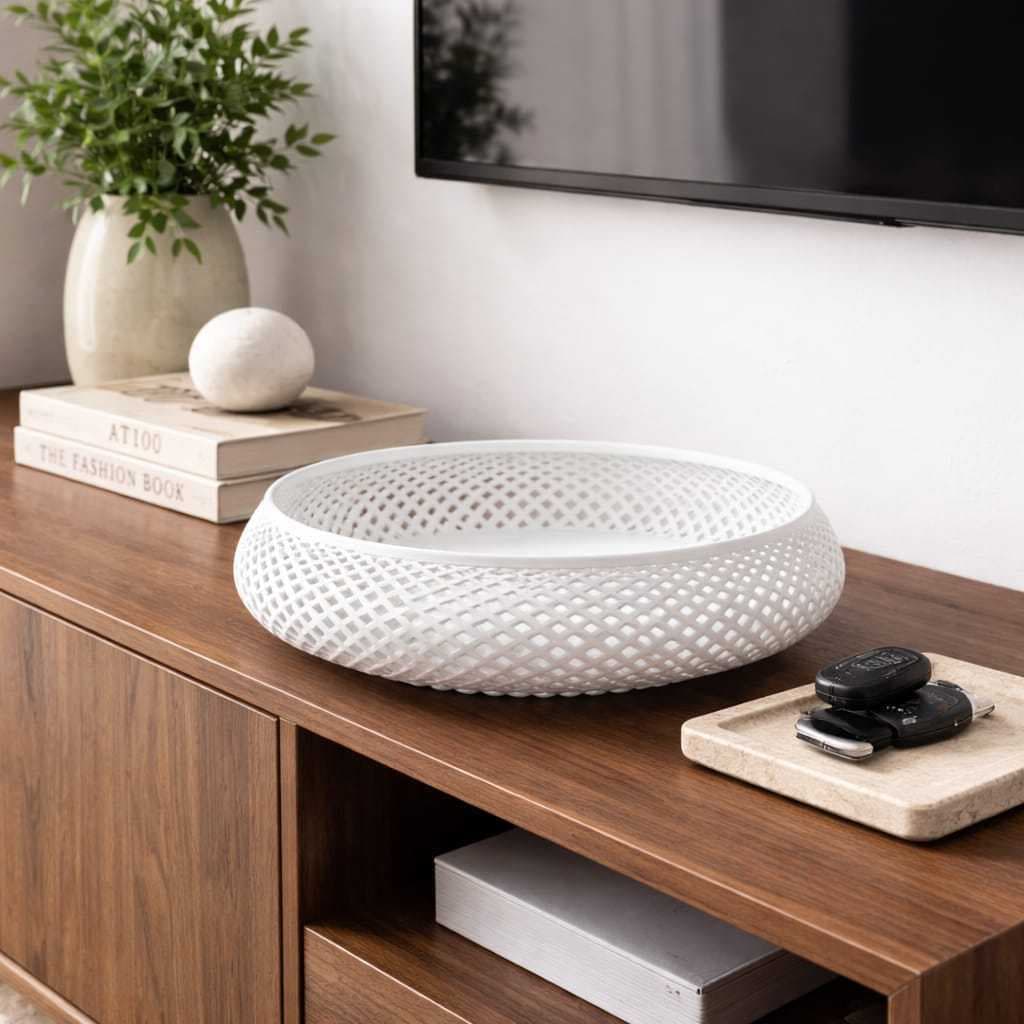 Porta-Objetos - Cesto Organizador de Sala Mesa de Escritório Moderno Decorativo -  Chaves Carteira