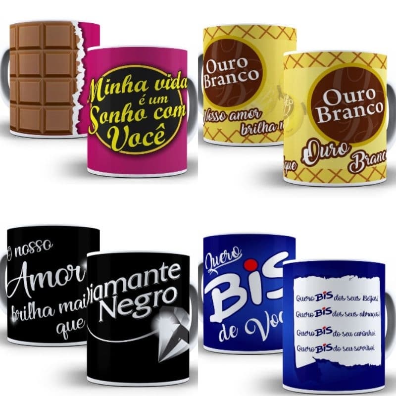 Caneca de Páscoa Namorados Chocolates 325ml – Presente Criativo Páscoa com Estampa Fofa e Doce