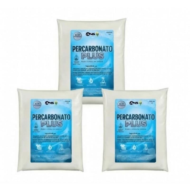 kit 3kg Percarbonato de Sódio Plus  Alto Poder de Limpeza