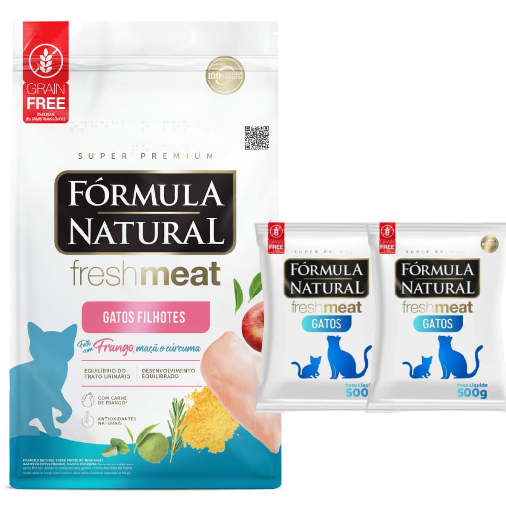 Fórmula Natural Fresh Meat Gatos Filhotes Sabor Frango Pct Fracionado