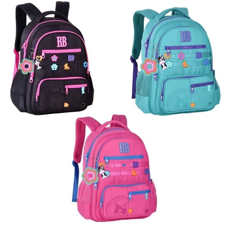Mochila de costas Rebecca Bonbon Original FEMININA - MOCHILA com chaveiros e detalhes berloque