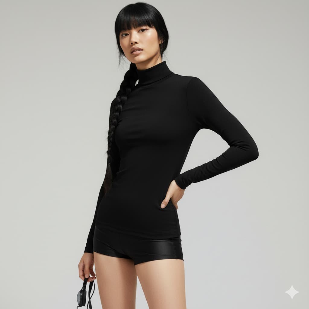 Blusa Feminina Gola Alta Cacharel – Confortável e Moderna