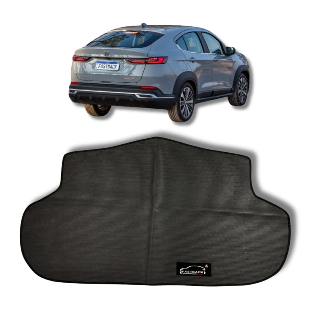 Tapete Porta Malas Emborrachado Fiat Fastback Personalizado Preto