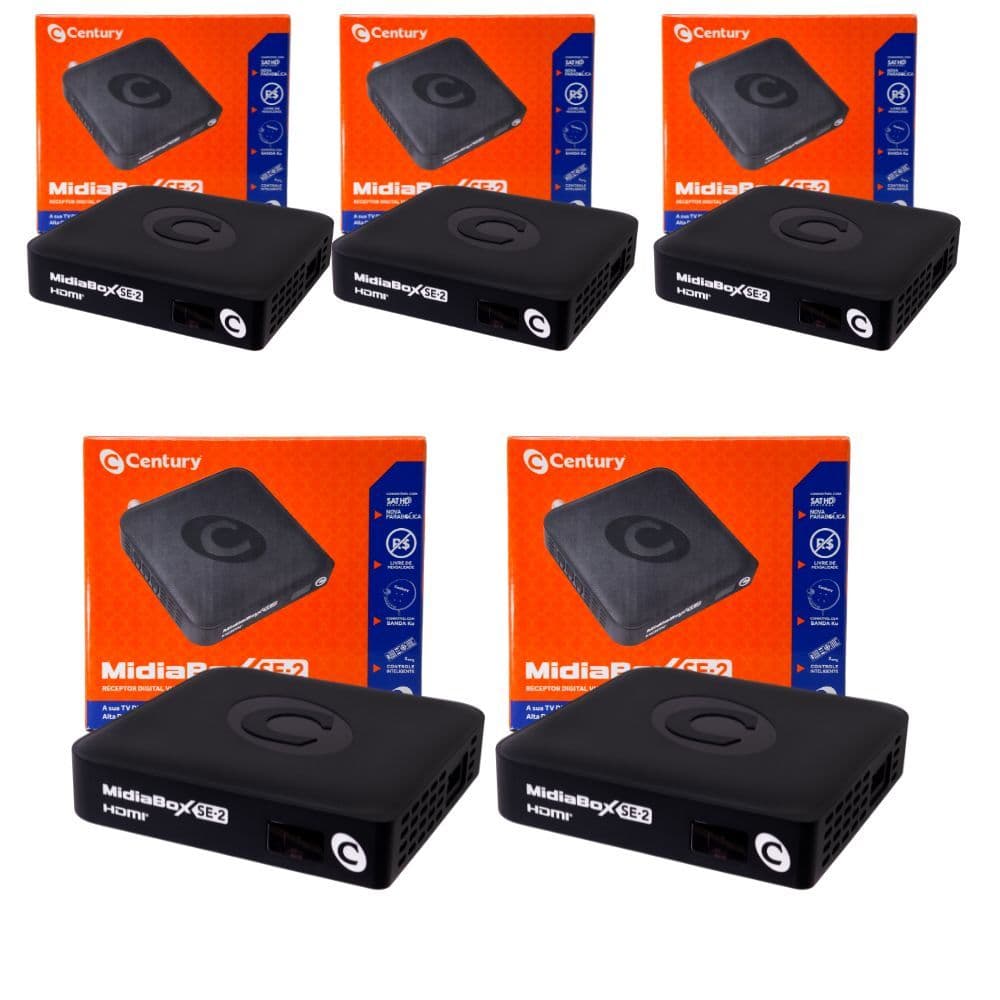 Kit 5 Receptores Midiabox SE2 para Antenas Digital