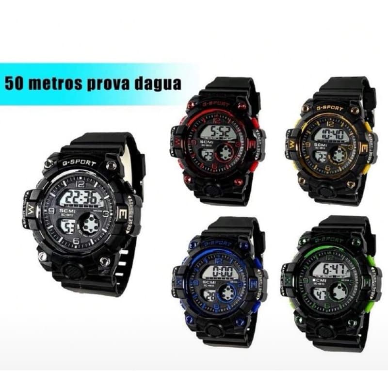 KIT 4 Relógios Masculino Digital, prova d’água