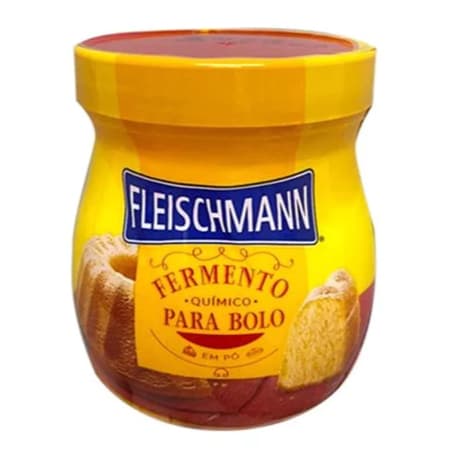 Fermento Químico em Pó Para Bolo Fleischmann - Pote com 100G