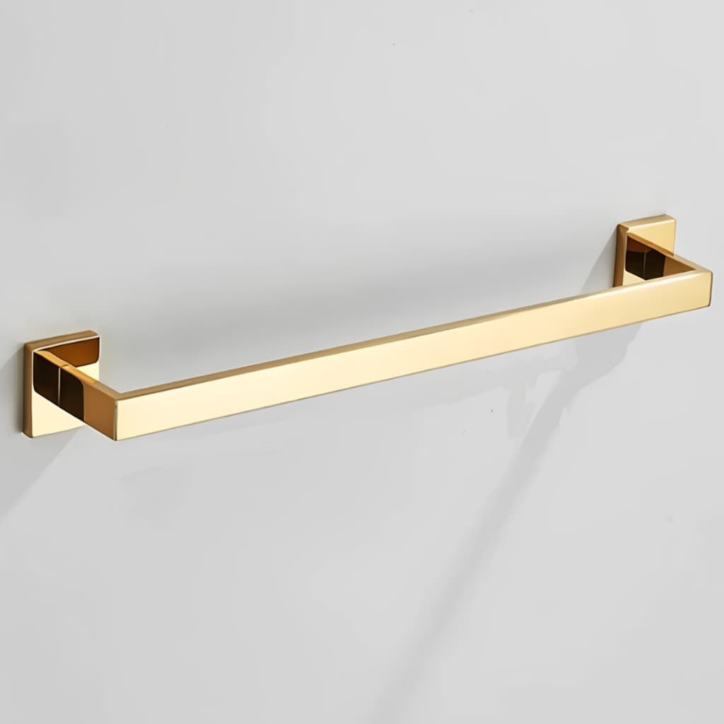 Porta Toalha De Banheiro Inox Quadrado Suporte Toalheiro 40/60cm Preto/Ouro Brilhante/ Ouro fosco/Cromado