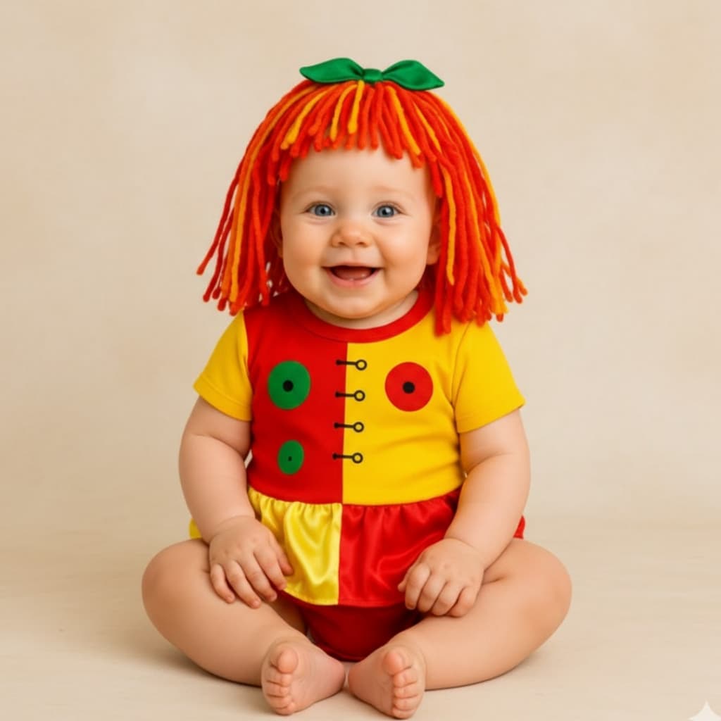 Body Bebê Menina Emília Mesversario Temático Infanti Em 100% Algodão Premium