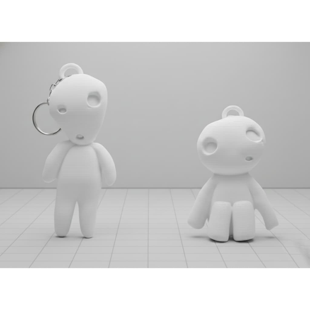 Chaveiro Kodama Espírito da Floresta Modelo Geek Colecionável Studio Ghibli Princesa Mononoke Totoro