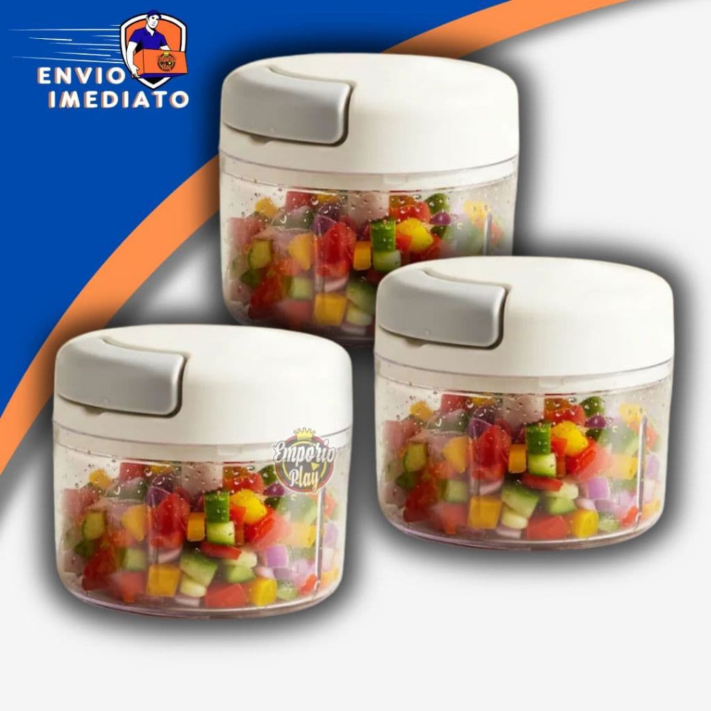 Mini Processador Triturador de Alimentos 2 Lâminas Para Cortar e triturar