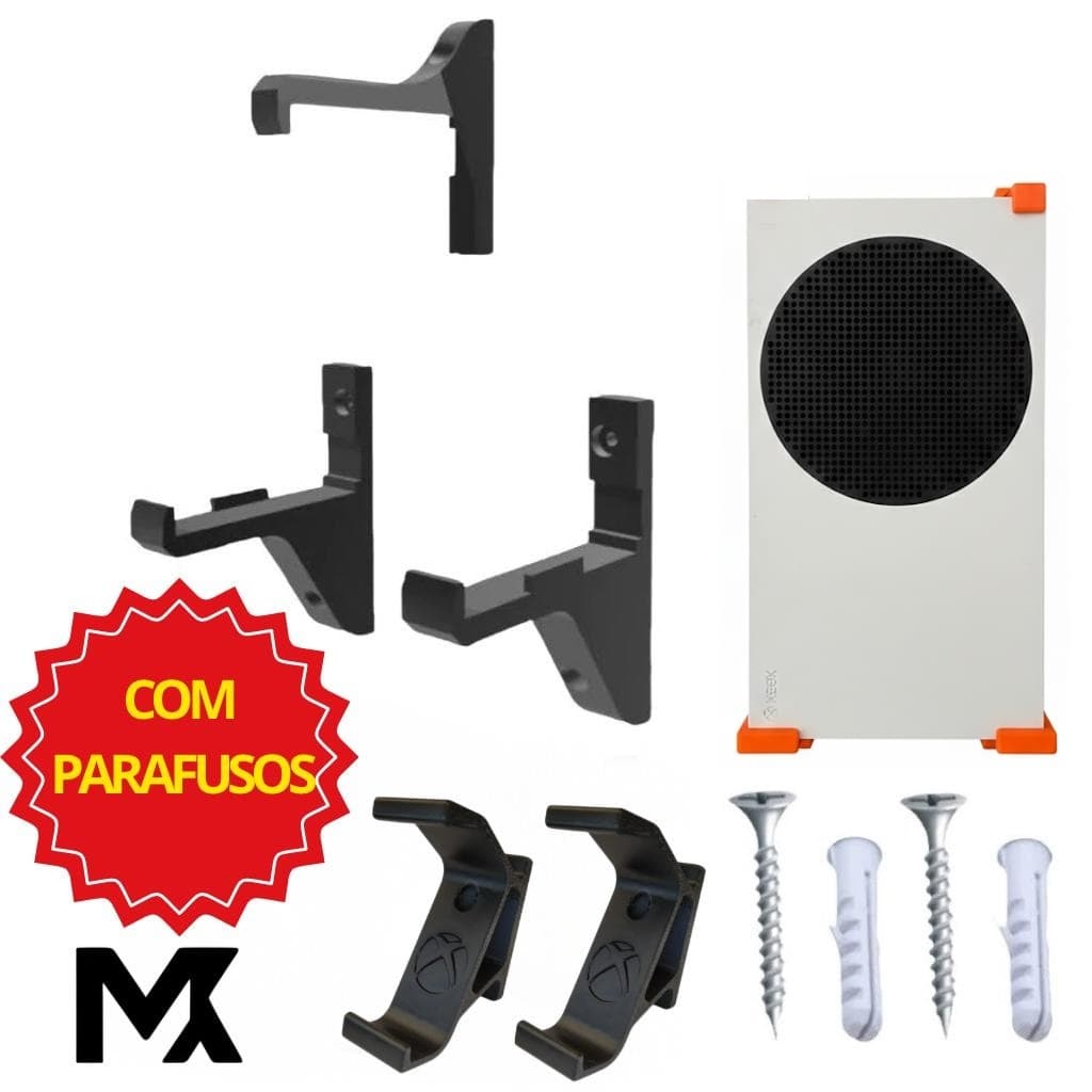 Suporte  De Parede  Xbox Series S + Suporte de controle xbox  (JÁ COM PARAFUSOS)