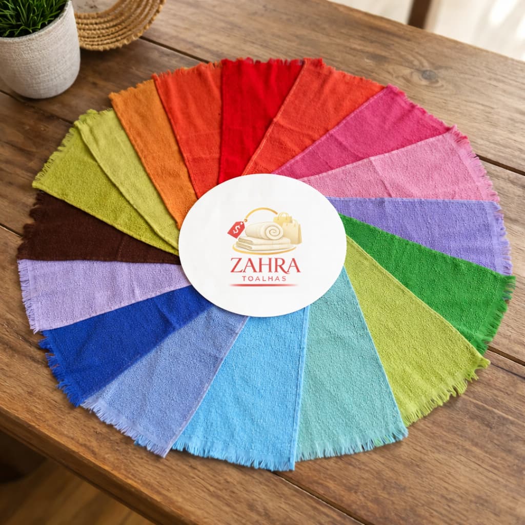 Kit Com 15 Toalhas Social 100% Algodão 22cm x 34cm Toalhinha De Mão Manicure Esmaltaria Artesanato Pintura