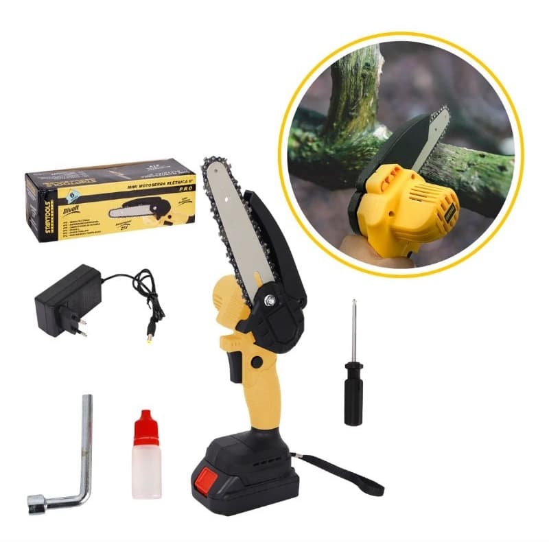 MINI MOTOSERRA ELET C/ 1 BATERIA RECARREGAVEL 21V STARTOOLS