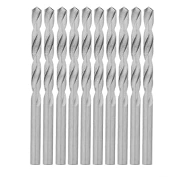 Broca de Aço Rápido Polido Profissional HSS para Metal 8mm - Kit10 peças