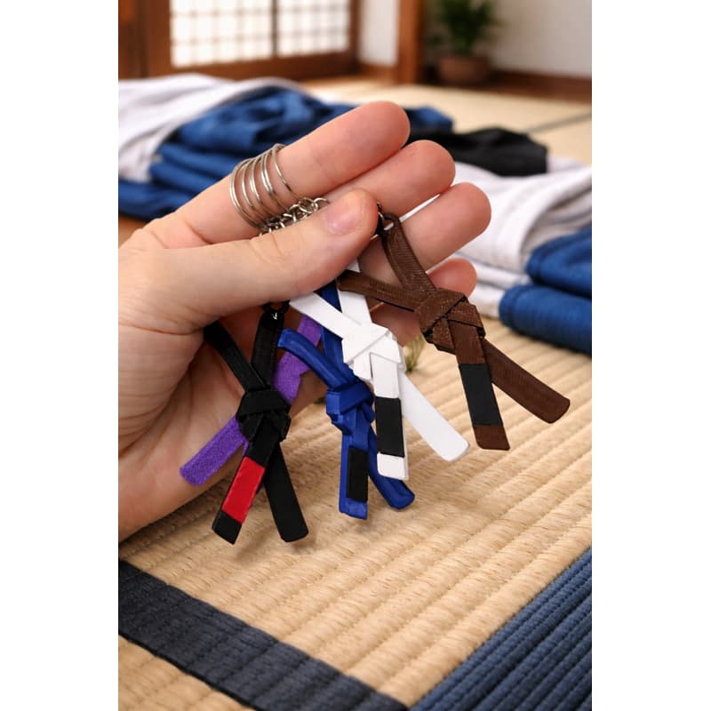 Kit Chaveiro Faixa de Kimono Jiu Jitsu / Judô – Cores de Graduação  – Artes Marciais