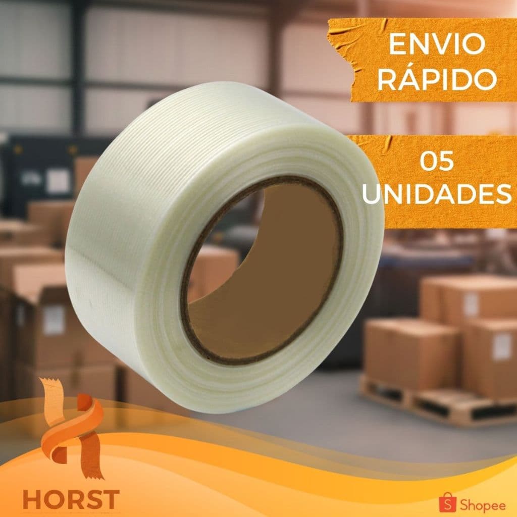 05 Rolos De Fita Filamentosa Para Asas De Aviões Para Aeromodelismo 48x50 OU 24X50  - Uso Geral Mono Direção