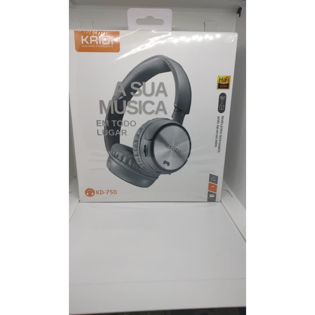 Fone Headphone Bluetooth Sem Fio Kaidi KD-750 Rádio Fm / Cartão Memória