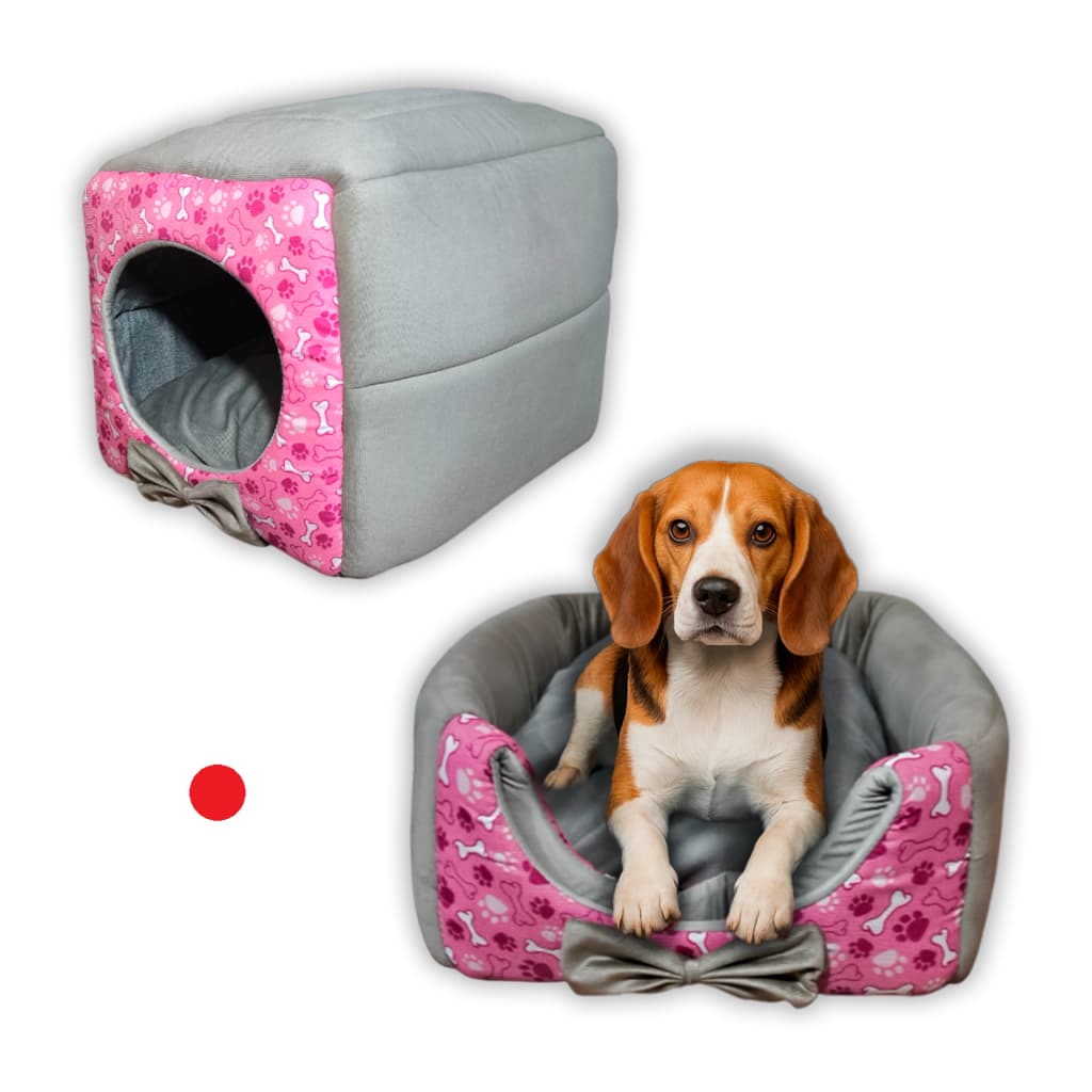Casinha Toca Cama Iglu 2 Em 1 Cachorro Gato E Cão Tam P, M e G