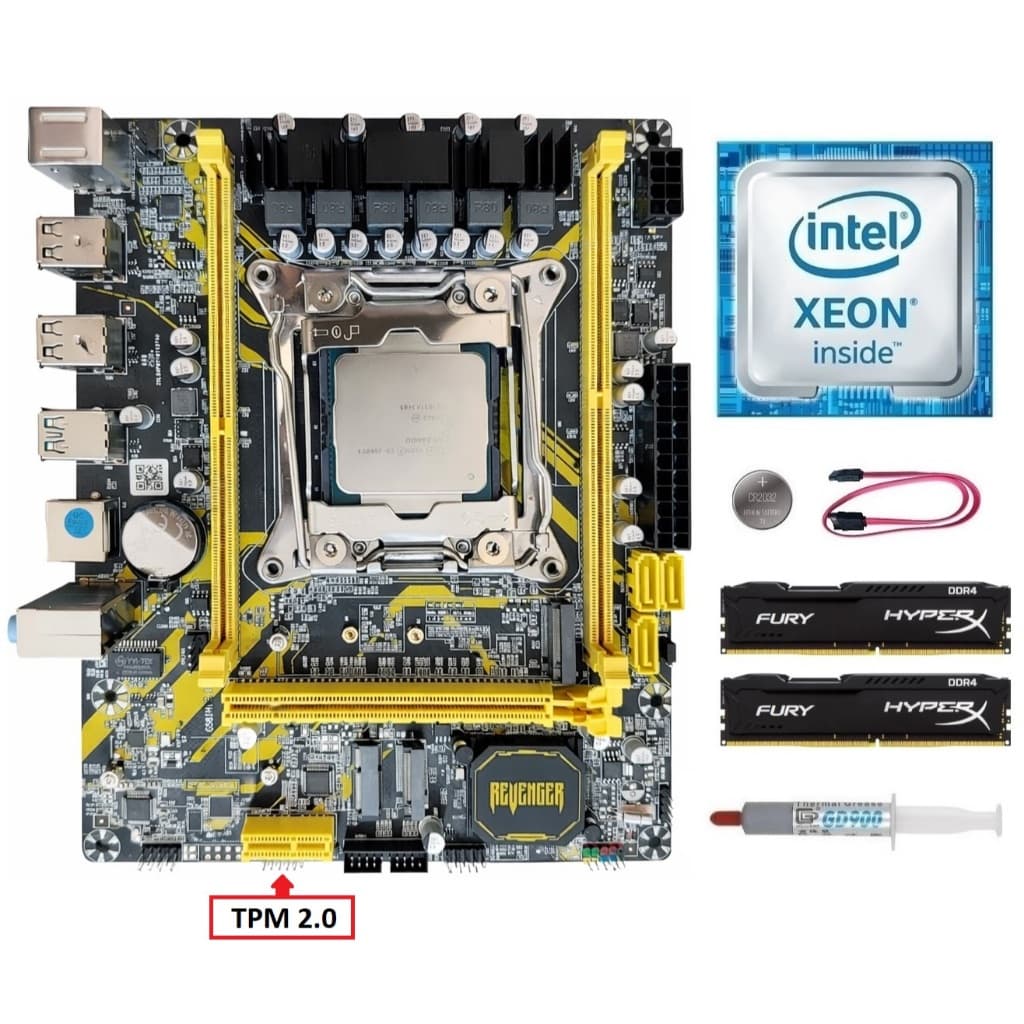 Kit Gamer X99 Xeon E5 2680 v4/ 8GB-16GB DDR4/ Pilha + Pasta