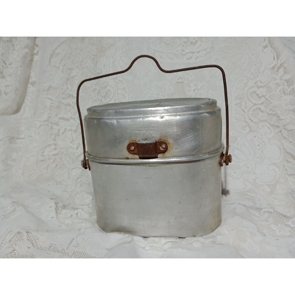 Marmita Militar de Aluminio Antiga da Revolução1932 de Uso da FEB/ Ler Descição