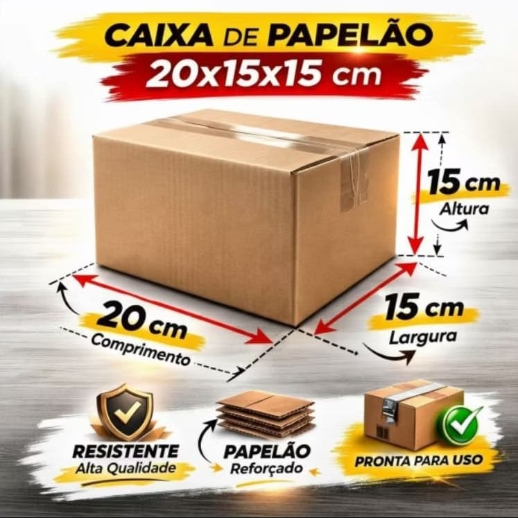 Kit Caixa Papelão 20x15x15 Envio Correios Ecommerce