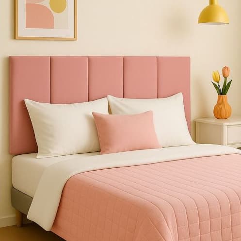 Kit Cabeceira Estofada Modular 45x20 Autocolante -  Fácil Aplicação Cama Solteiro Casal Queen e King - Envio Full