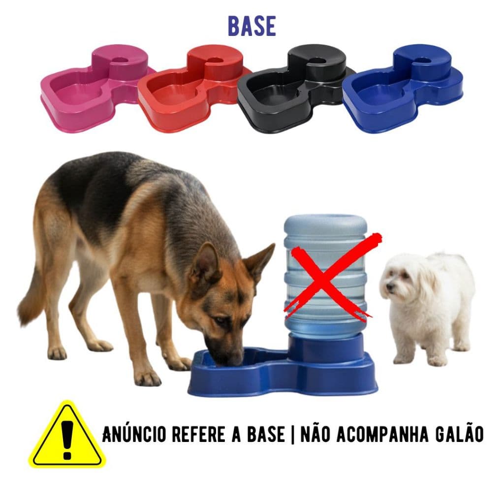 Base para Bebedouro Automático Compatível com Galões 10L ou 20L Pet Grande Porte  Apenas a BASE (Não Acompanha Galão)