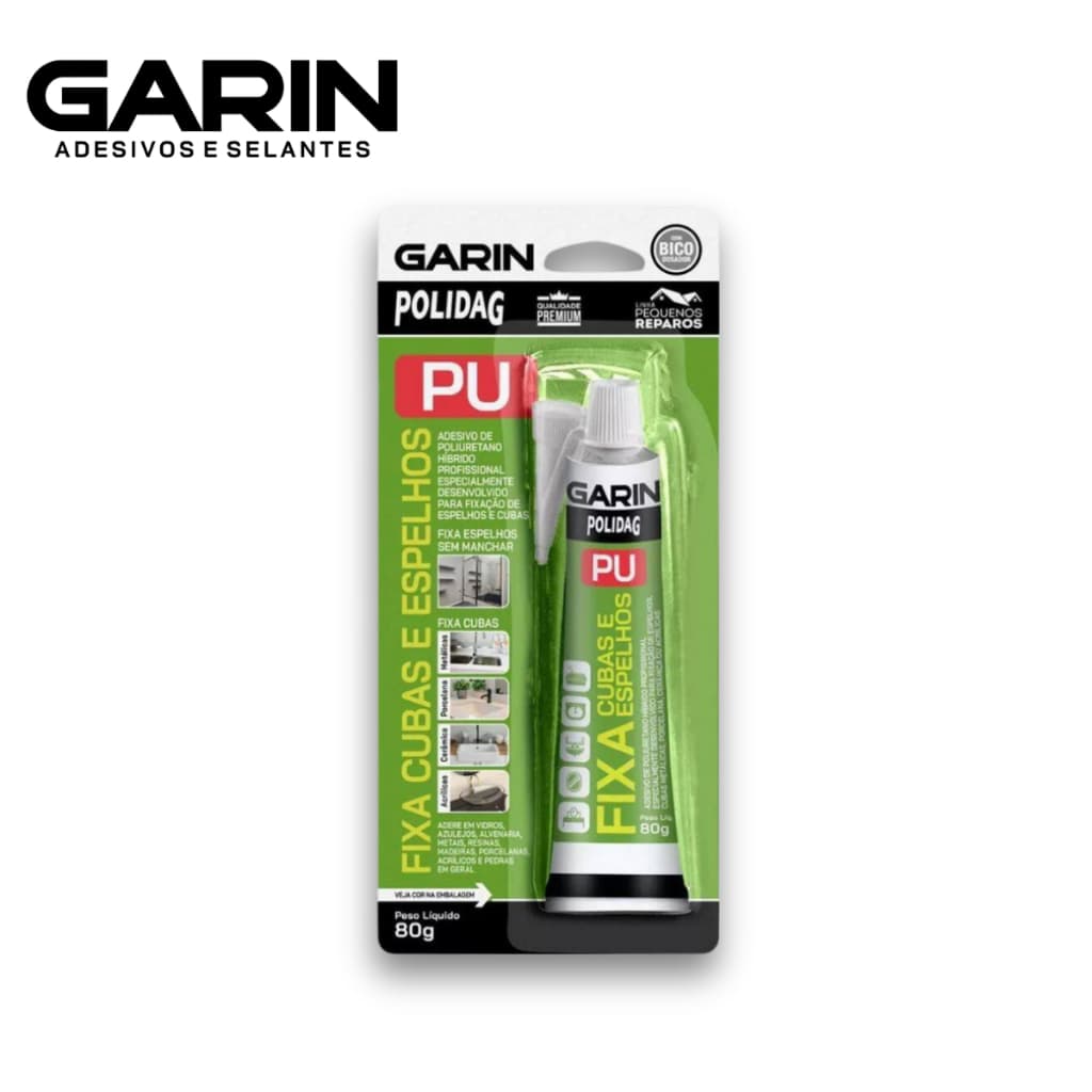 Fixa cubas e espelhos Cinza 80g.Garin