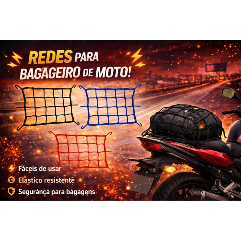 REDINHA DE BAGAGEIRO DA MOTO TODAS AS CORES!